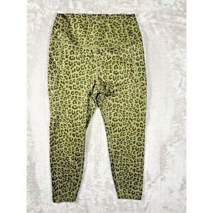 GapFit Sculpt Revolution High-Waisted Leopard Print Leggings - Size Large